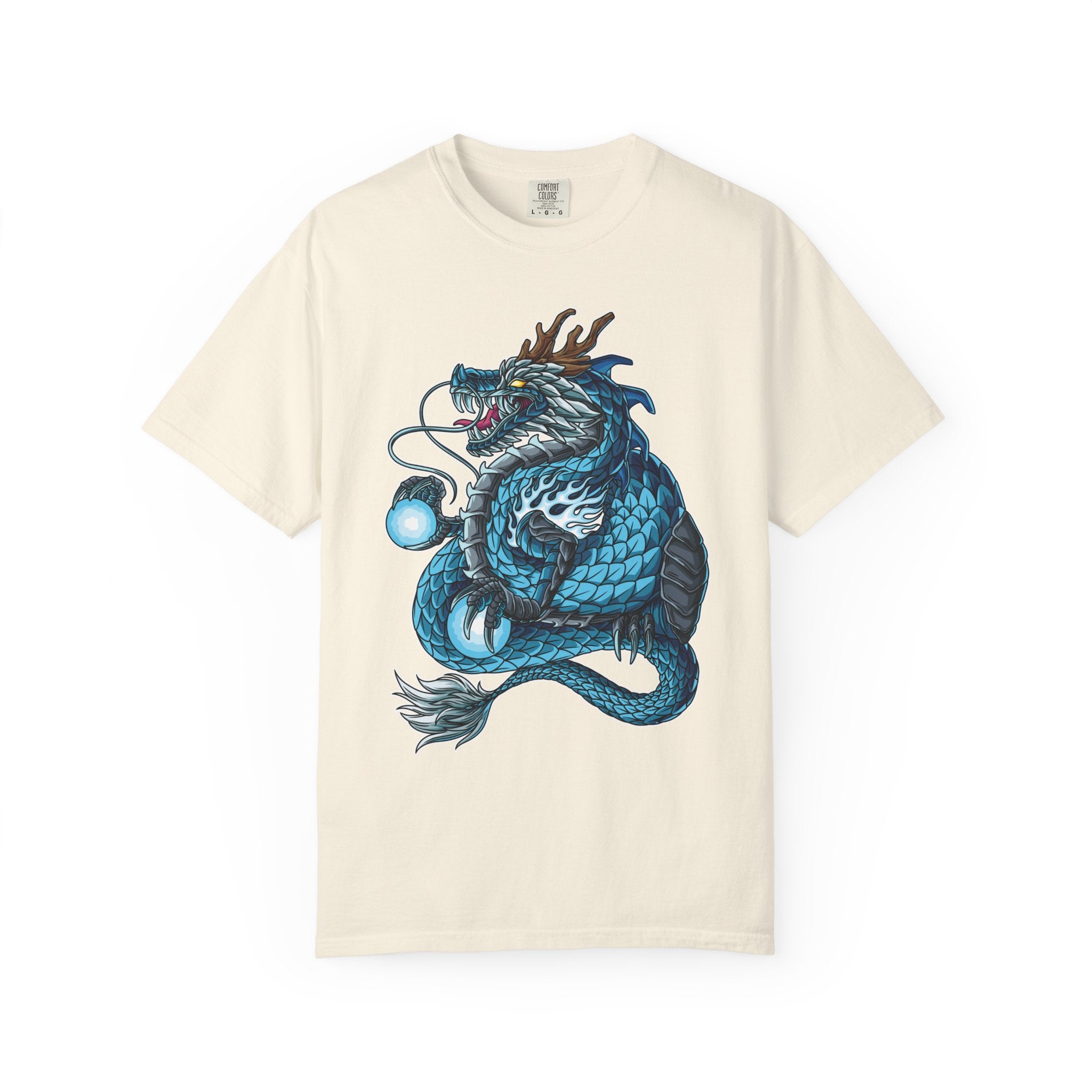 Eastern Dragon Tee - Blue Fantasy Mythical Creature Gift - Sinful Threads