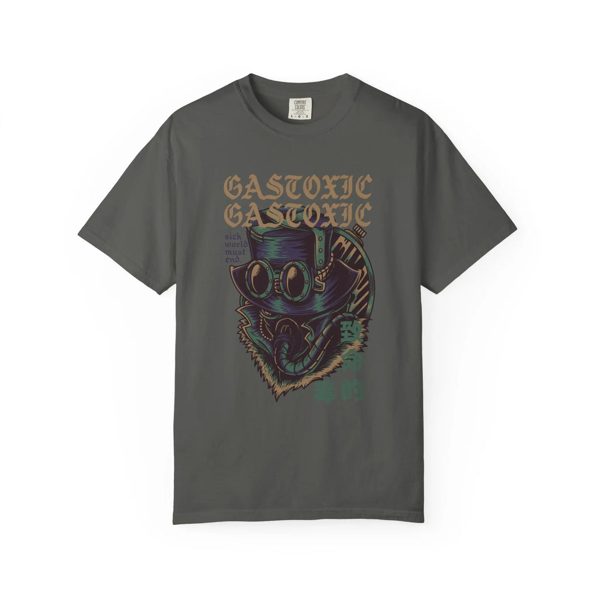 Gastoxic Steam Punk Character Design Graphic Printed T-Shirt - Sinful Threads