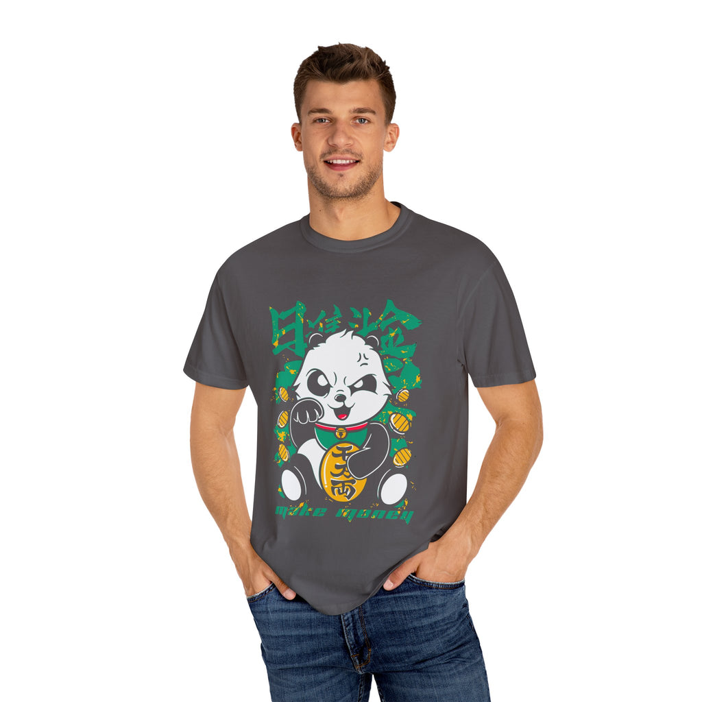 Lucky Panda Fortune Tee - Make Money Graphic Design - Sinful Threads