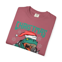 Santa T Rex Tee - Funny Dino Shirt - Christmas Holiday Gift
