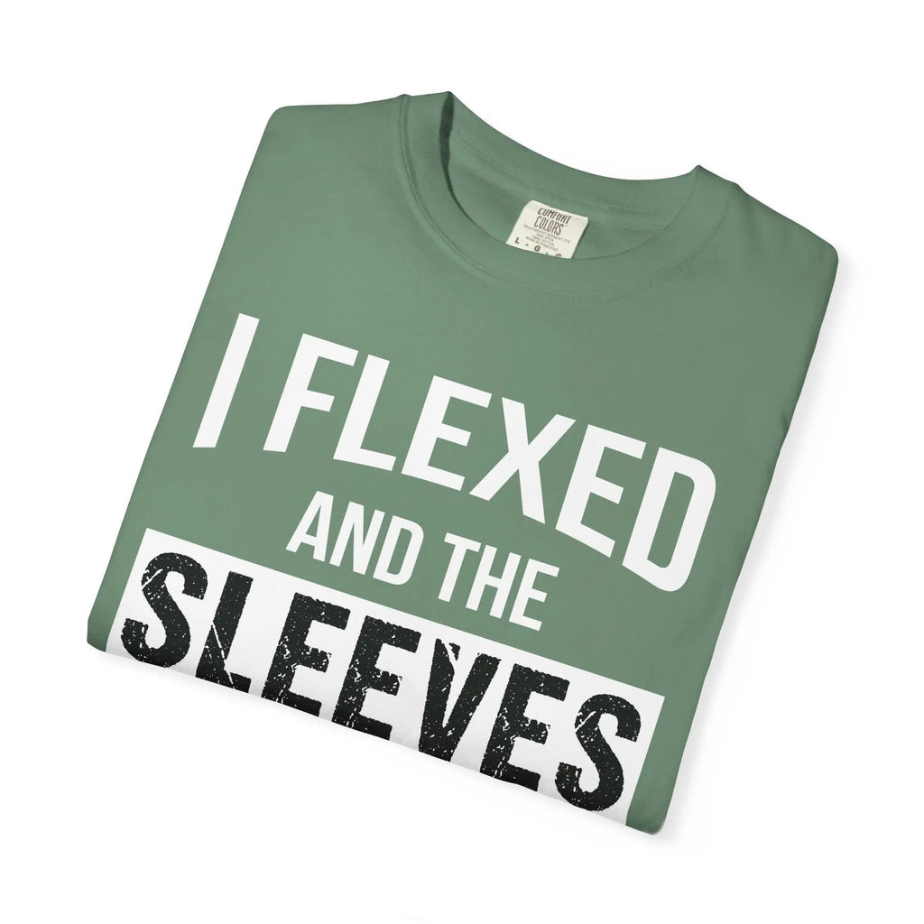 I Flexed Sleeves Statement T-Shirt - Premium Gym Humor Tee Printify