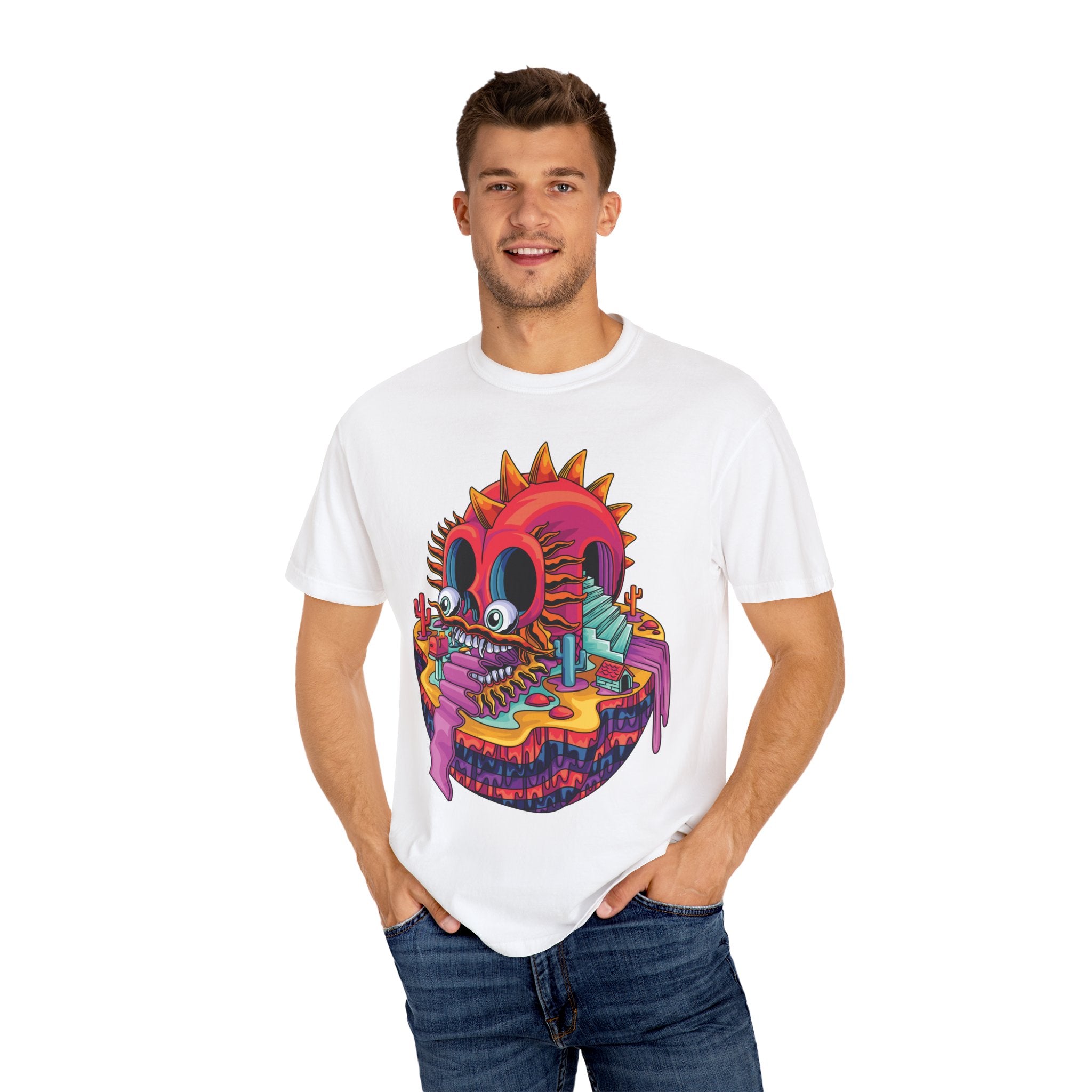 Fantasy Dragon Tee - Psychedelic Monument Valley Art Shirt - Sinful Threads