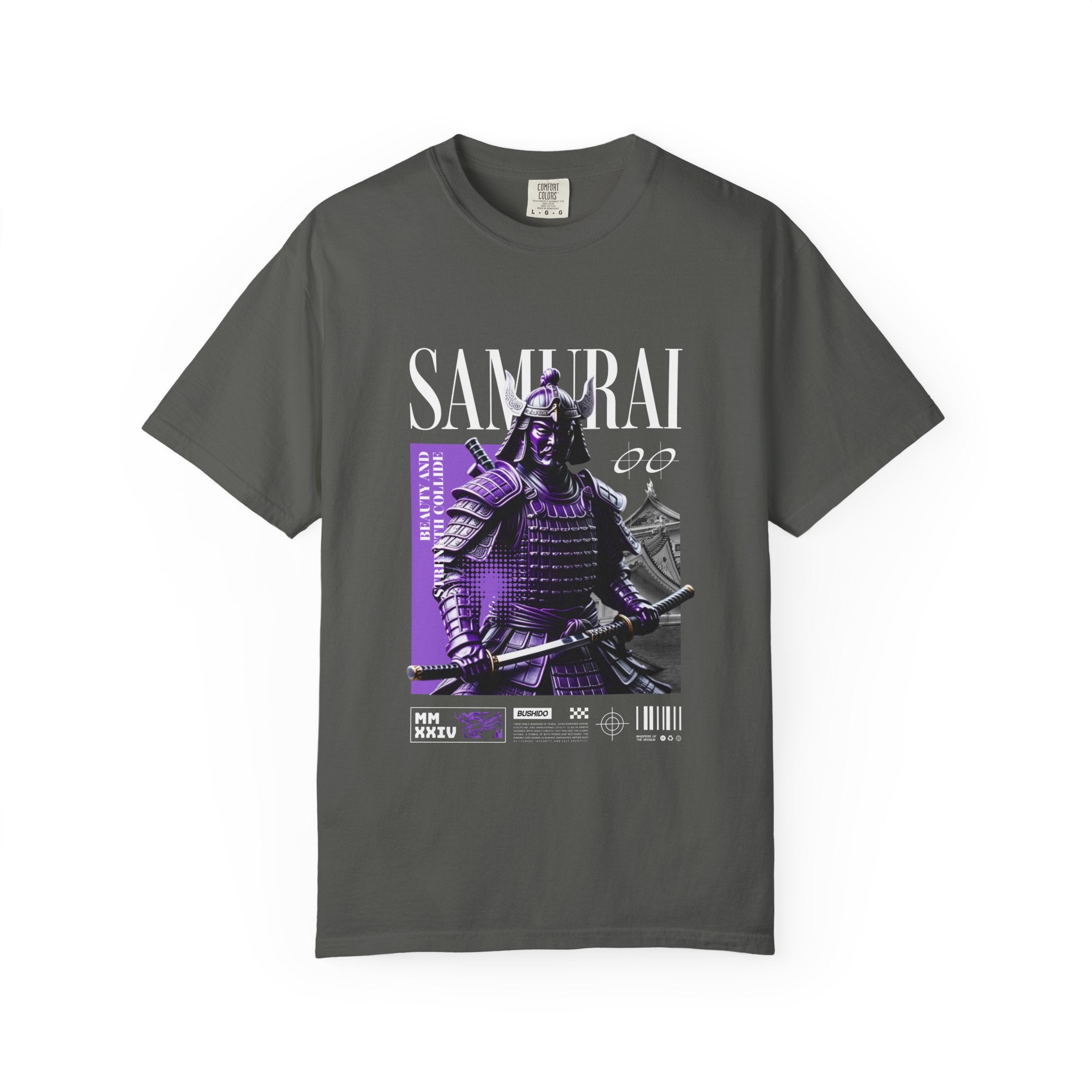 Samurai Warrior Tee - Purple Bushido Graphic - Perfect Gift - Sinful Threads