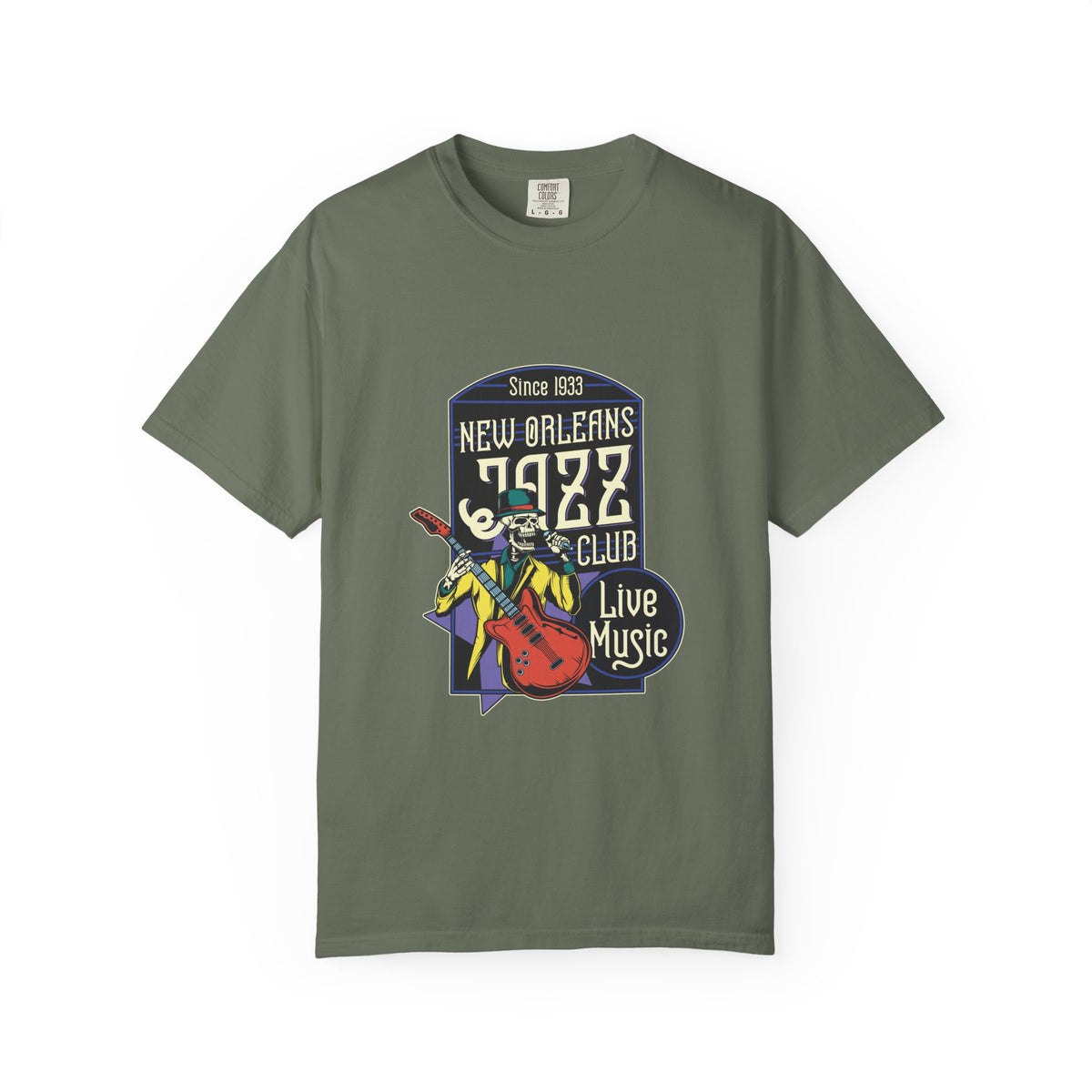 New Orleans Jazz Shirt - Jazz Club Skull Tee, NOLA Music Gift