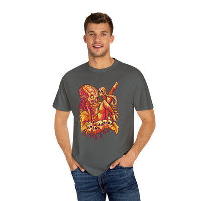Alien Hunter Cartoon Tee - Cute She Predator Graphic Shirt - Sinful Threads