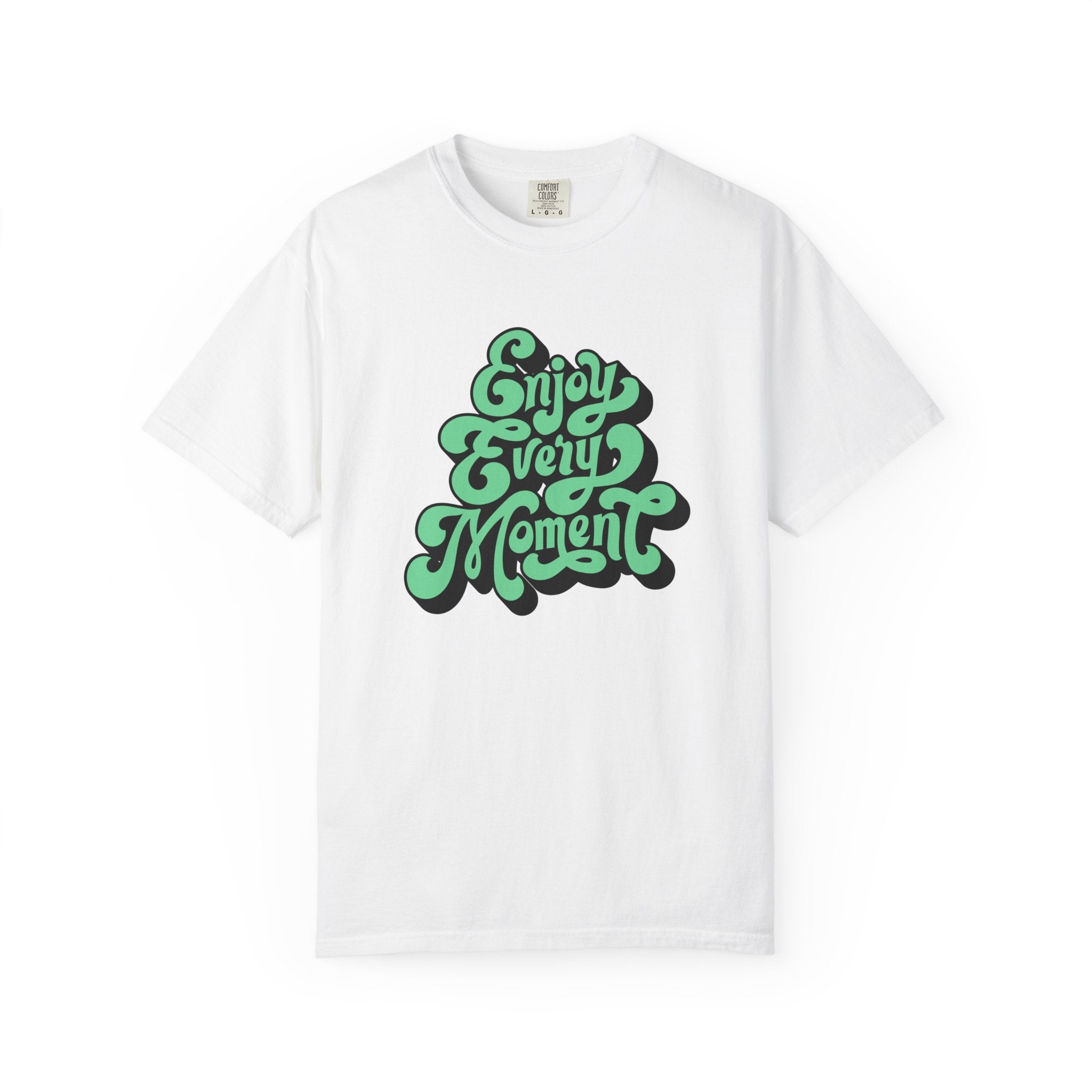Groovy Graphic Tee - Enjoy Every Moment - Positive Vibe Gift - Sinful Threads