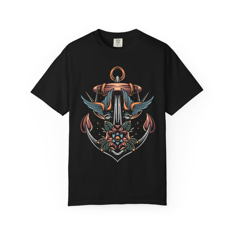 Nautical Anchor Shirt - Tattoo Style Tee, Maritime Gift