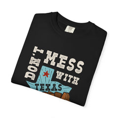 Dont Mess With Texas Map Novelty Design Humor T-Shirt