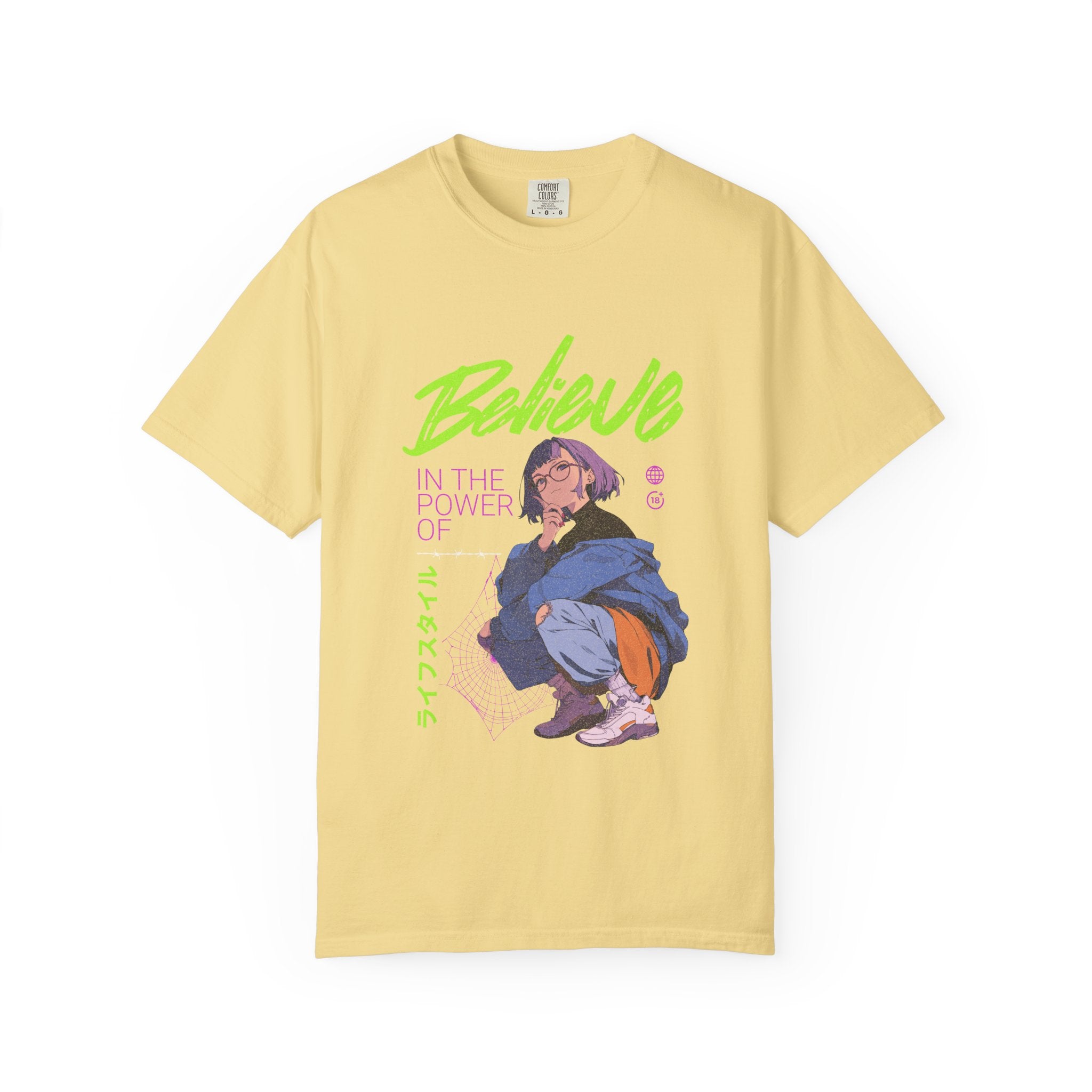 Kawaii Anime Tee - Believe Y2K Girl Design - Cute Gift - Sinful Threads