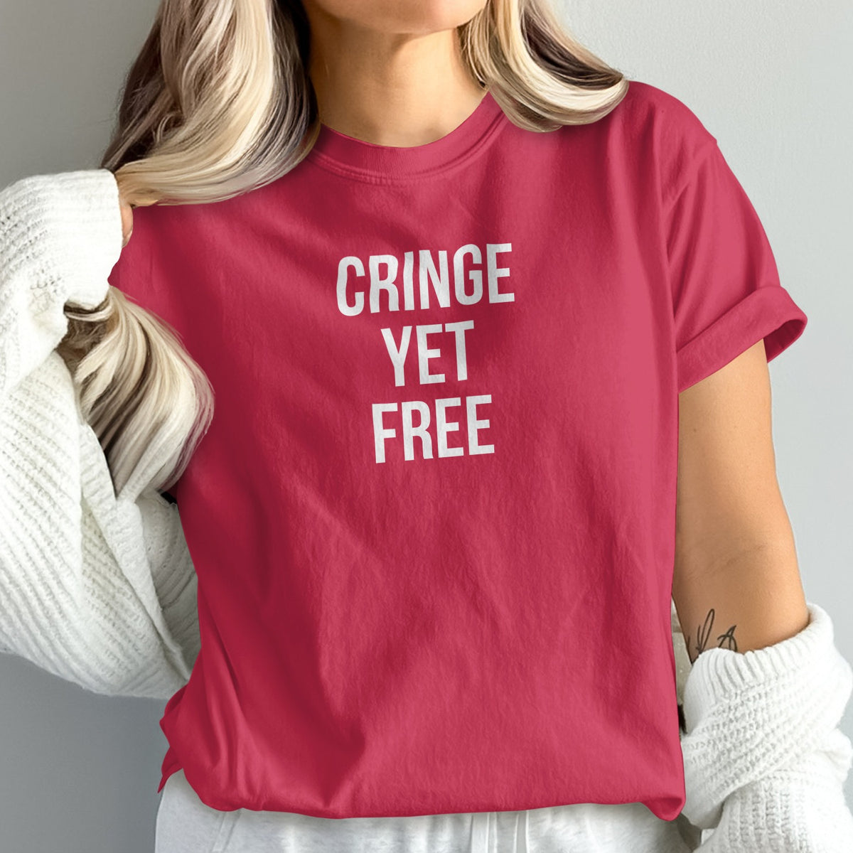 Cringe Yet Free Statement T-shirt product type
