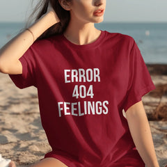 Error 404 Feelings Funny Graphic Tee Shirt product