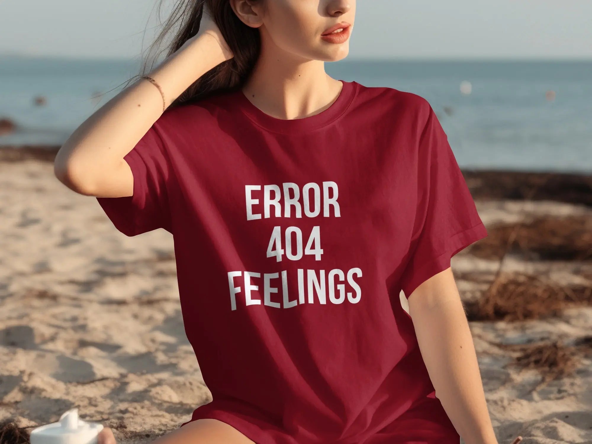 Error 404 Feelings Funny Graphic Tee Shirt product