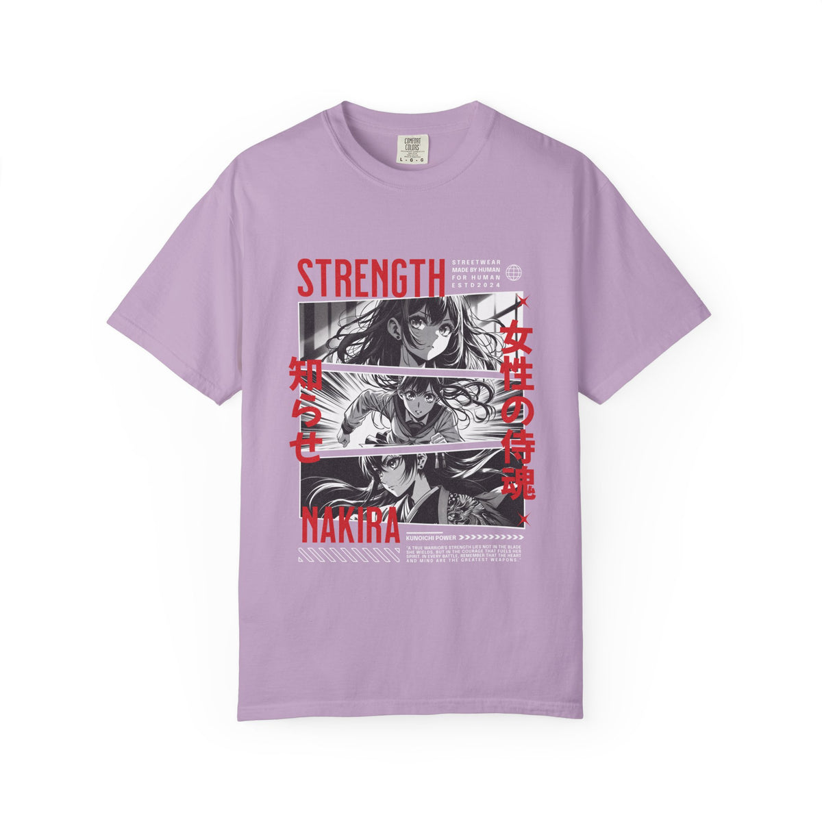 Strength Manga Tee - Cool Girl Samurai - Warrior Gift