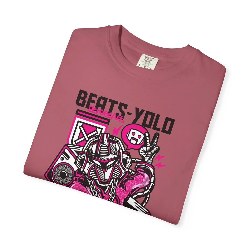 Beats YOLO DJ Robot On The Decks Music Art T-Shirt - Sinful Threads
