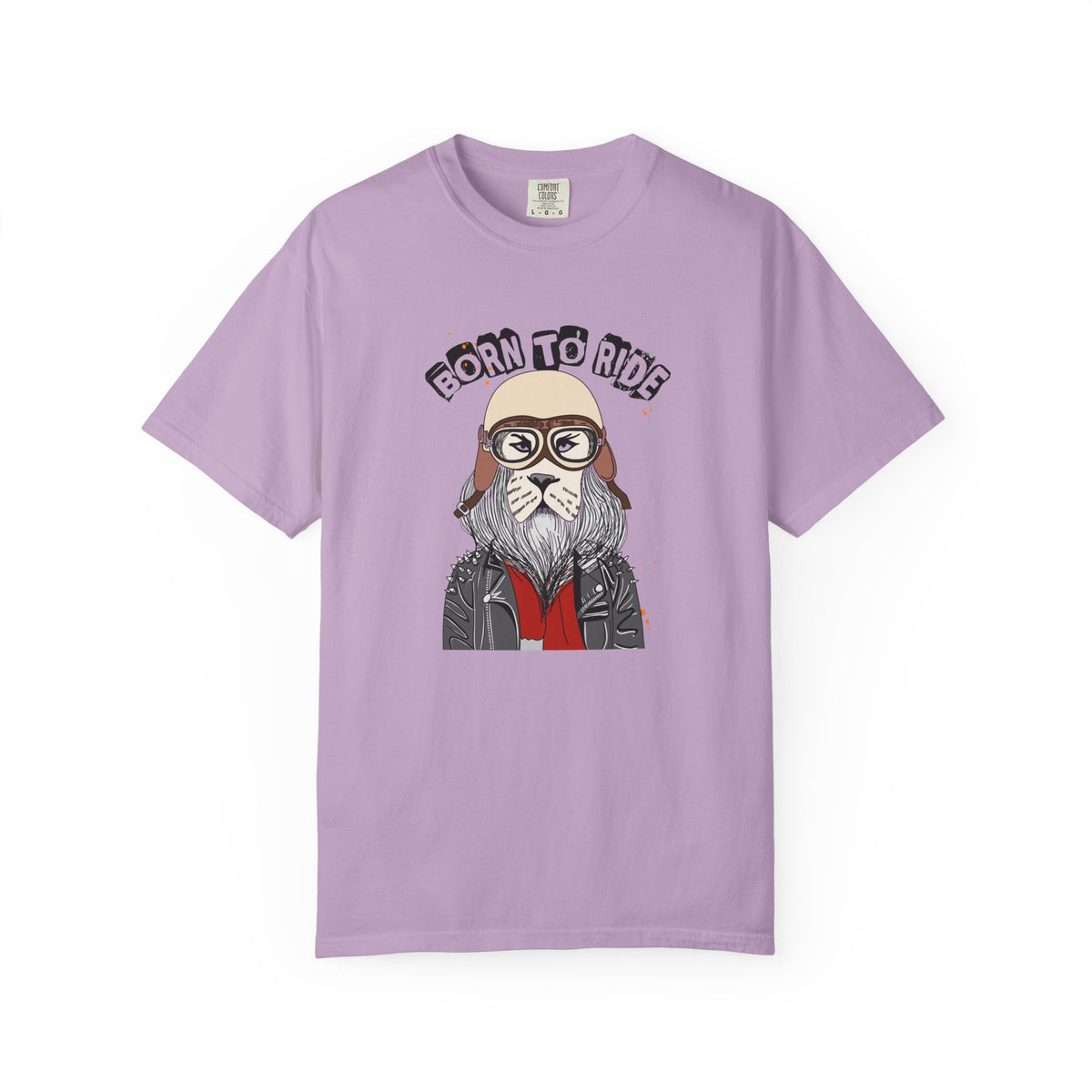 Born To Ride Dog Pilot Style Motorcycle Rider T-Shirt