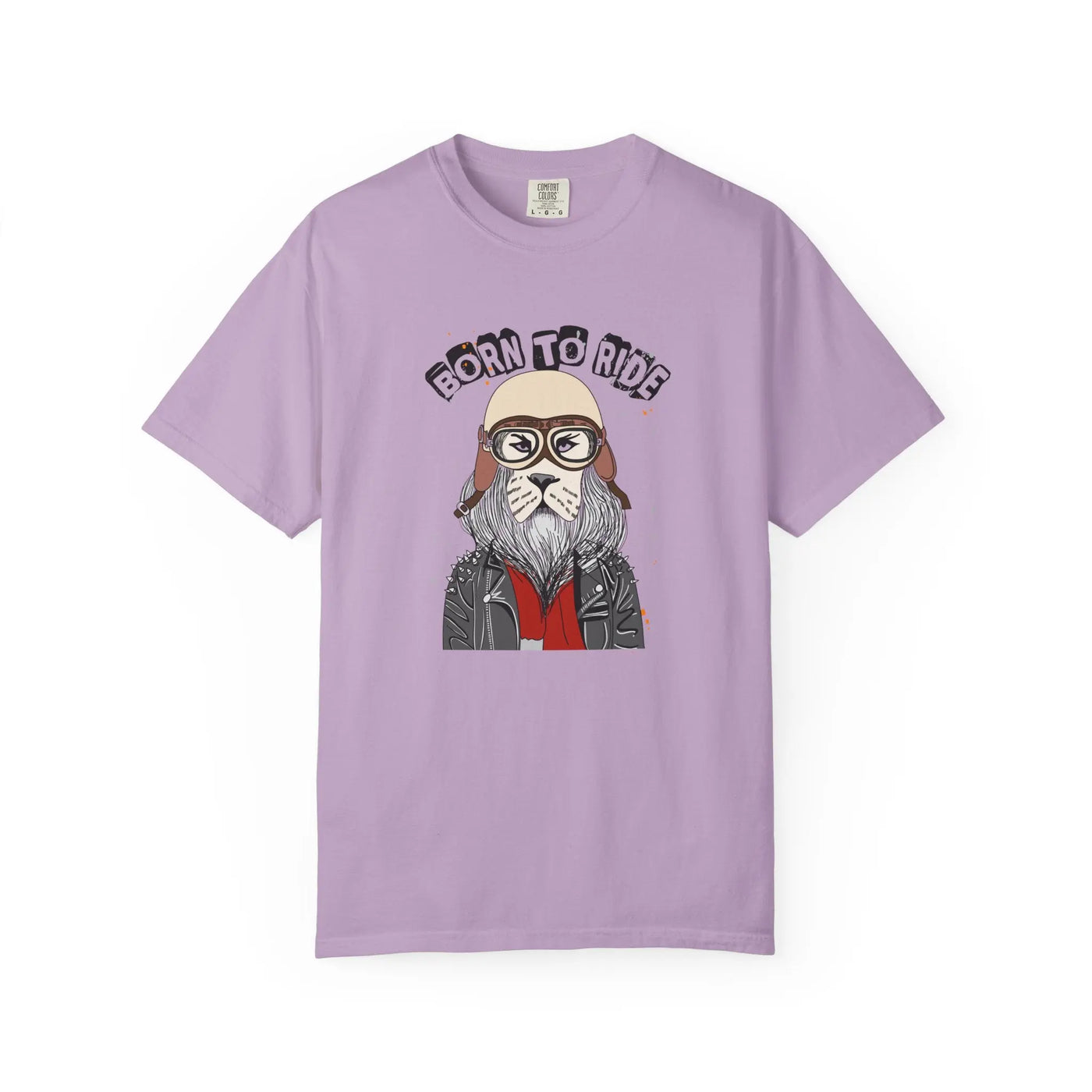 Born To Ride Dog Pilot Style Motorcycle Rider T-Shirt - Sinful Threads