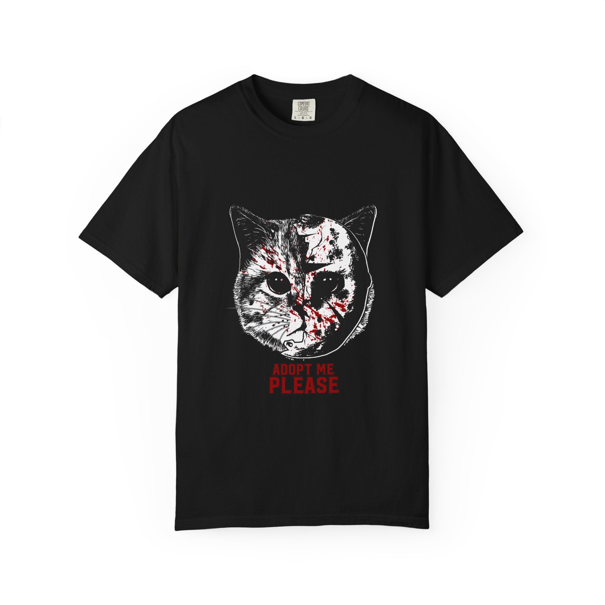 Horror Cat Tee - Spooky Jason Kitty - Friday 13th Shirt - Sinful Threads