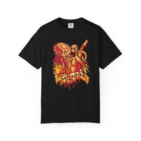 Alien Hunter Cartoon Tee - Cute She Predator Graphic Shirt