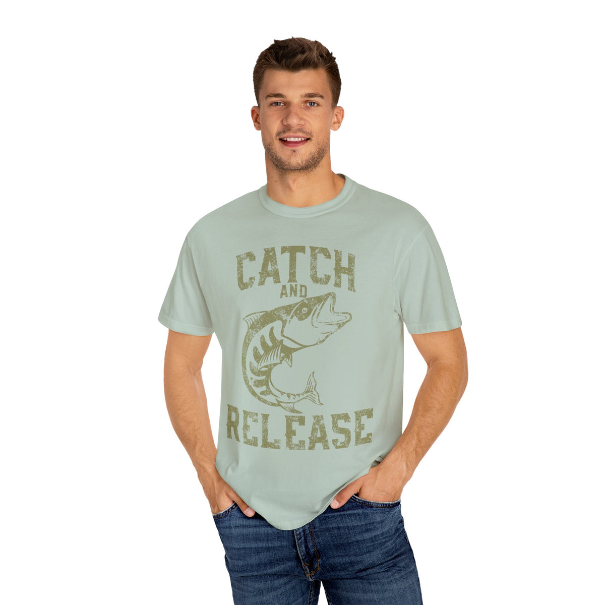 Catch And Release Fishing Graphic Artwork Design T-Shirt