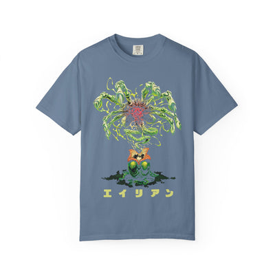 Retro Alien Tee - Japanese Horror Sci-Fi Vintage Urban Style - Sinful Threads