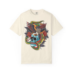 Biker Tattoo Shirt - Skull Eagle Snake Tee - Outlaw Apparel