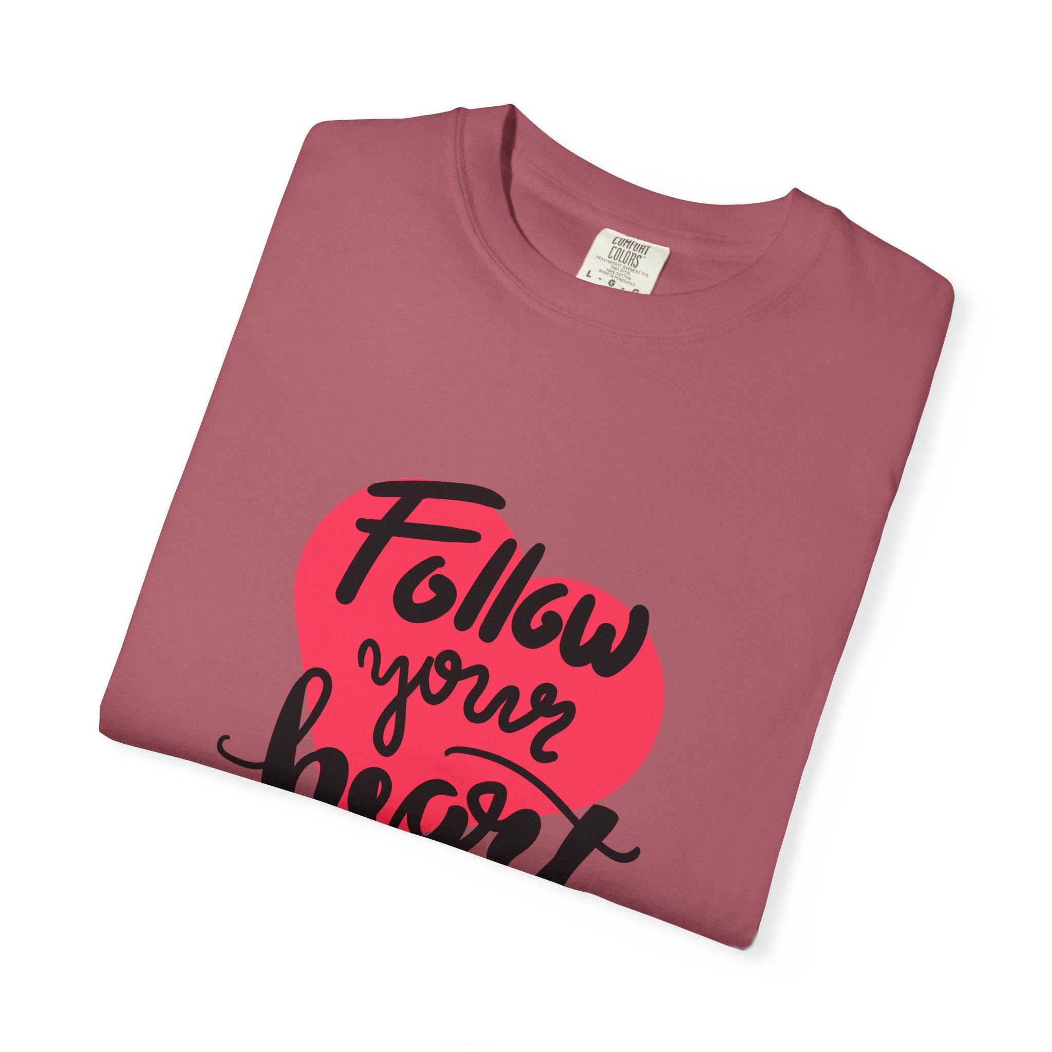 Follow Your Heart Tshirt - Buy Minimalist Heart Quote Gift Tee - Sinful Threads