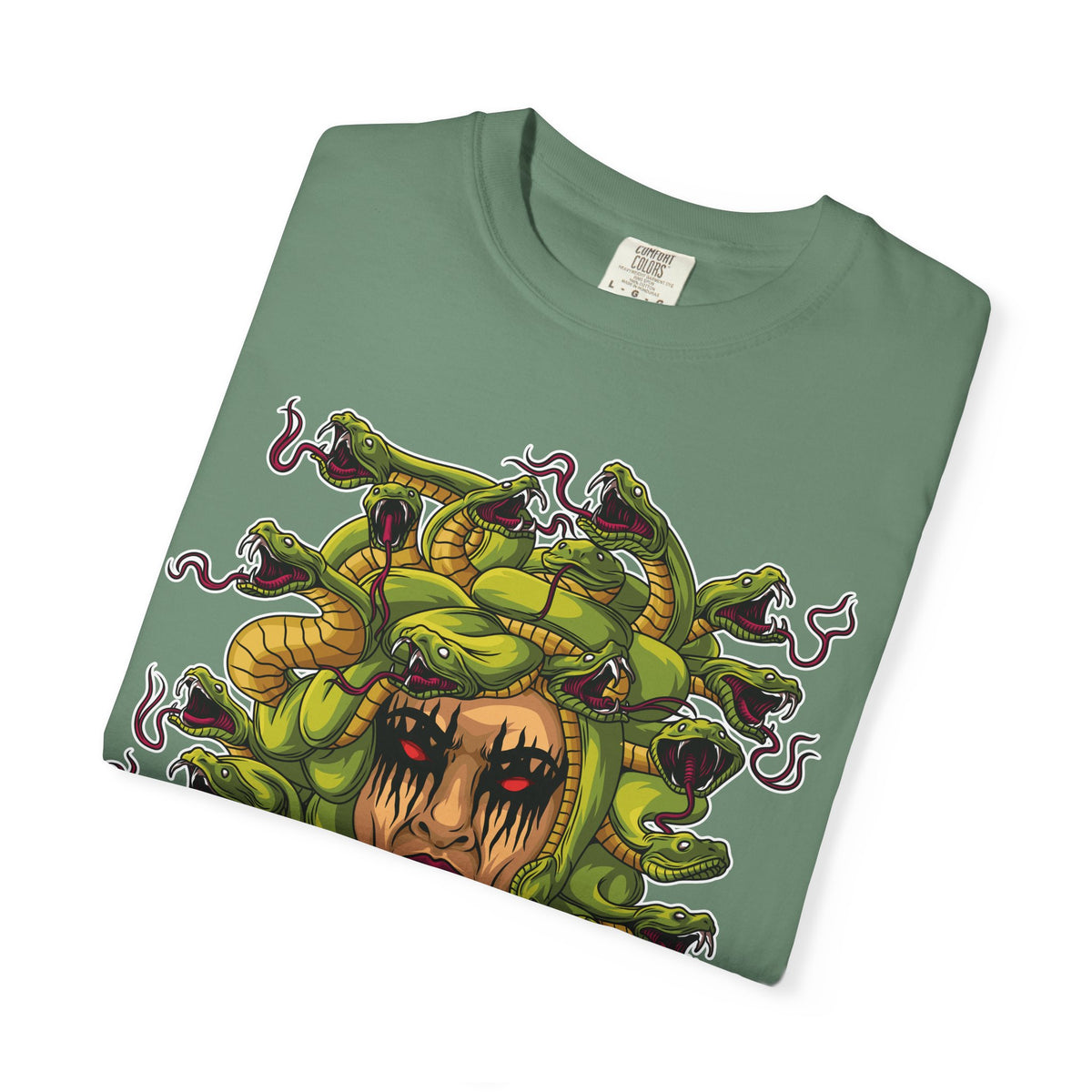 Medusa Snake Tee - Gorgon Statement Mythology Gift Shirt - Sinful Threads