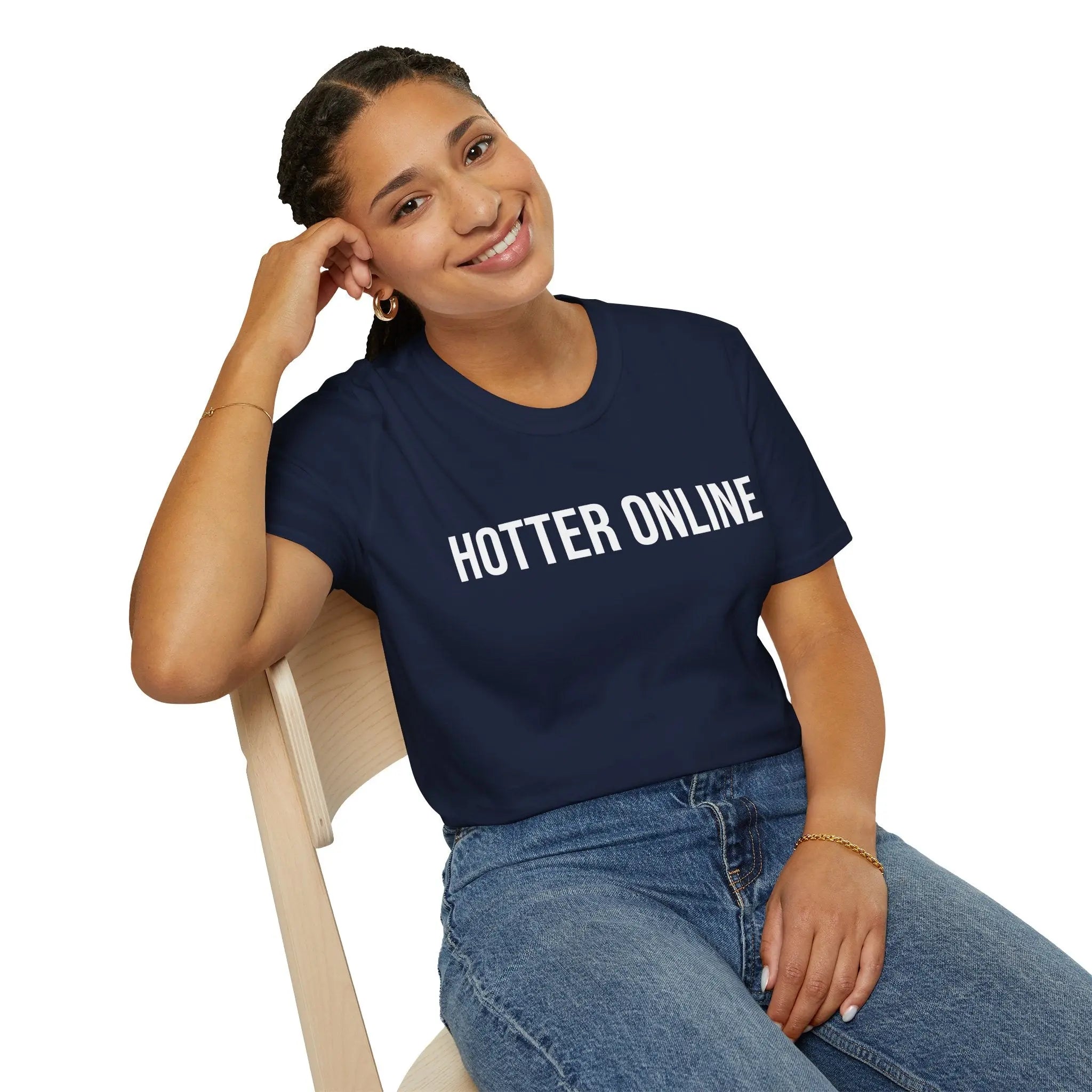 Funny Online Shirt - Hotter Online Digital Humor Tee - Sinful Threads