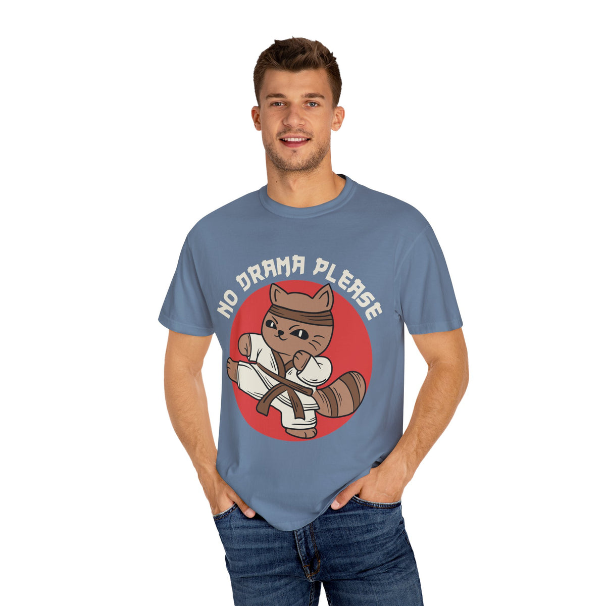 Karate cat shirt - no drama please tee - funny gift
