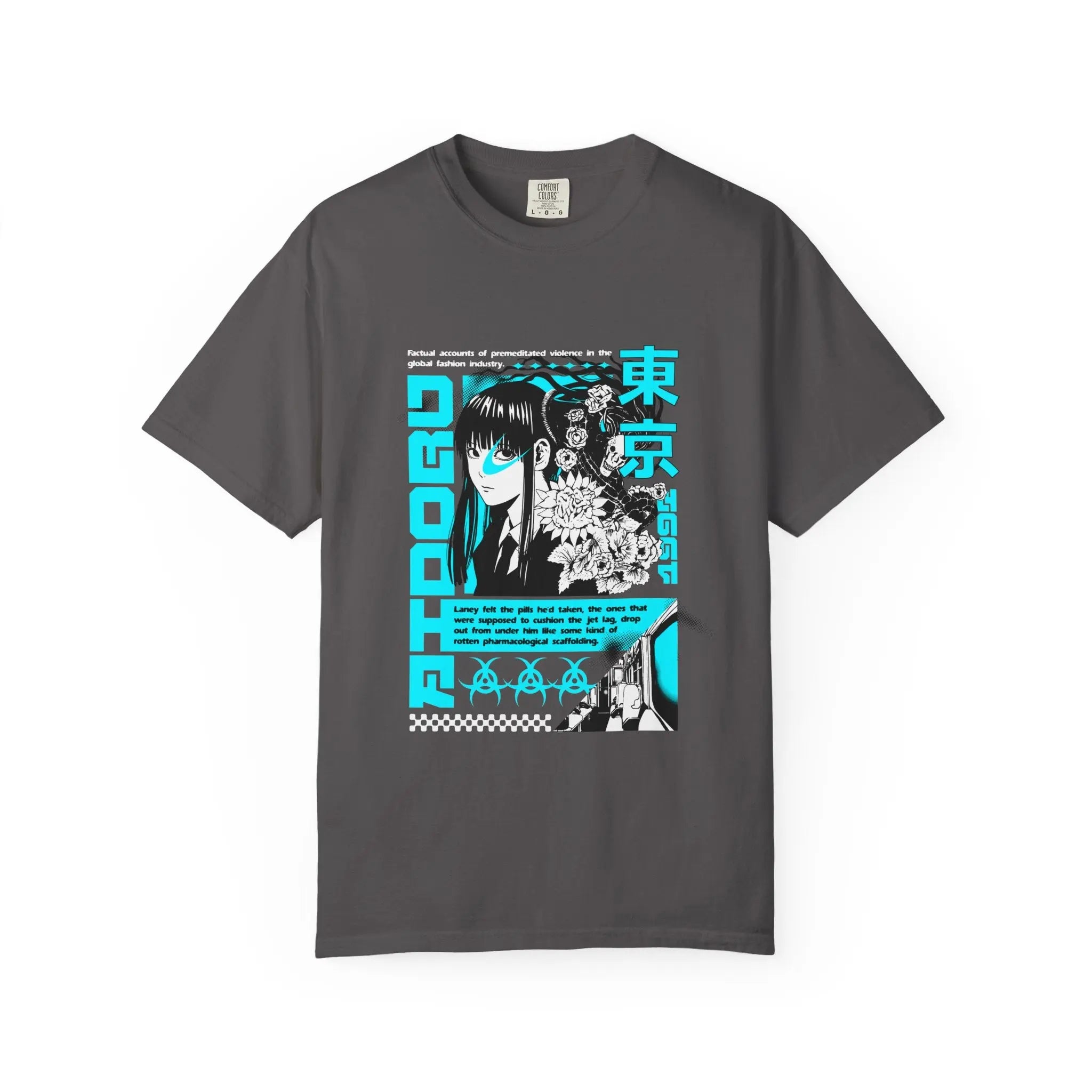 Anime Grunge Tee - Tokyo Y2K Vaporwave - Street Gift - Sinful Threads