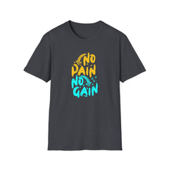 No Pain No Gain Motivational Graphic Tee - Inspire Success