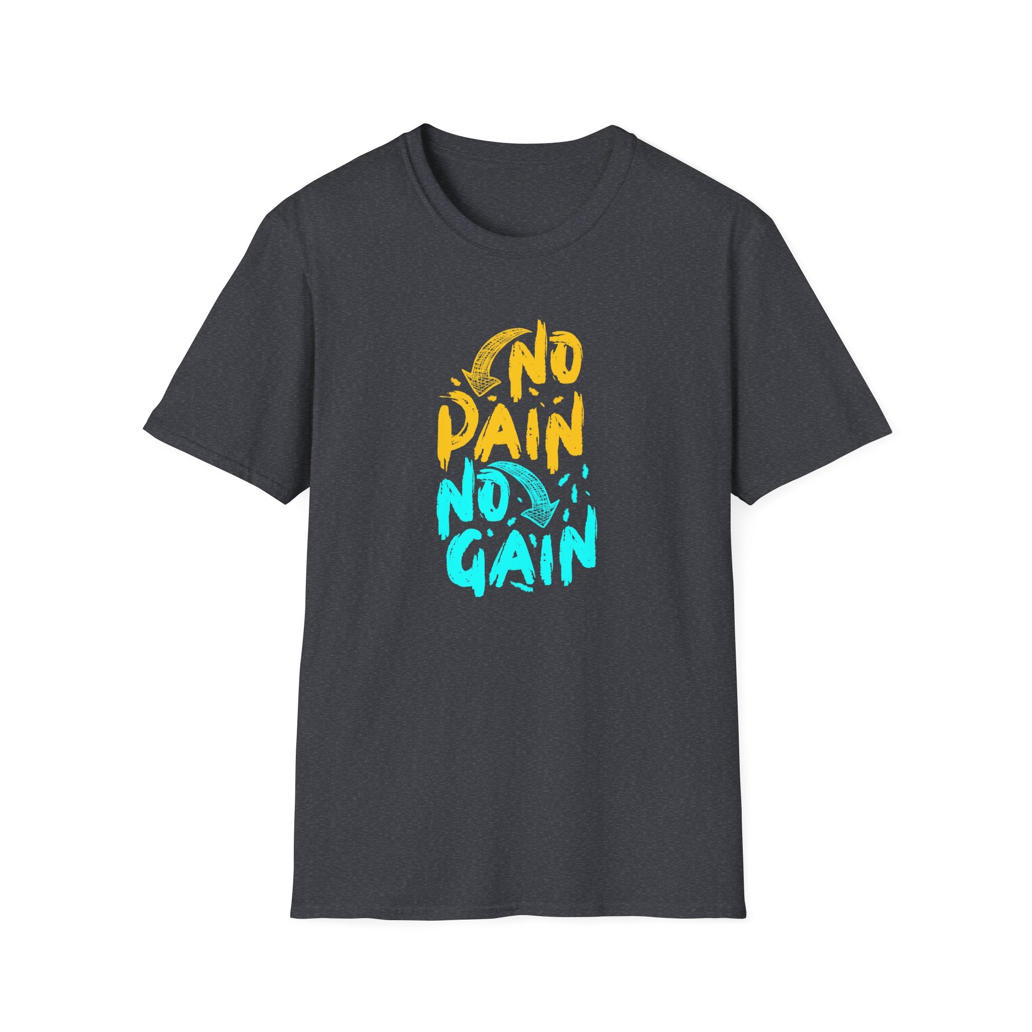 No Pain No Gain Motivational Graphic Tee - Inspire Success - Sinful Threads