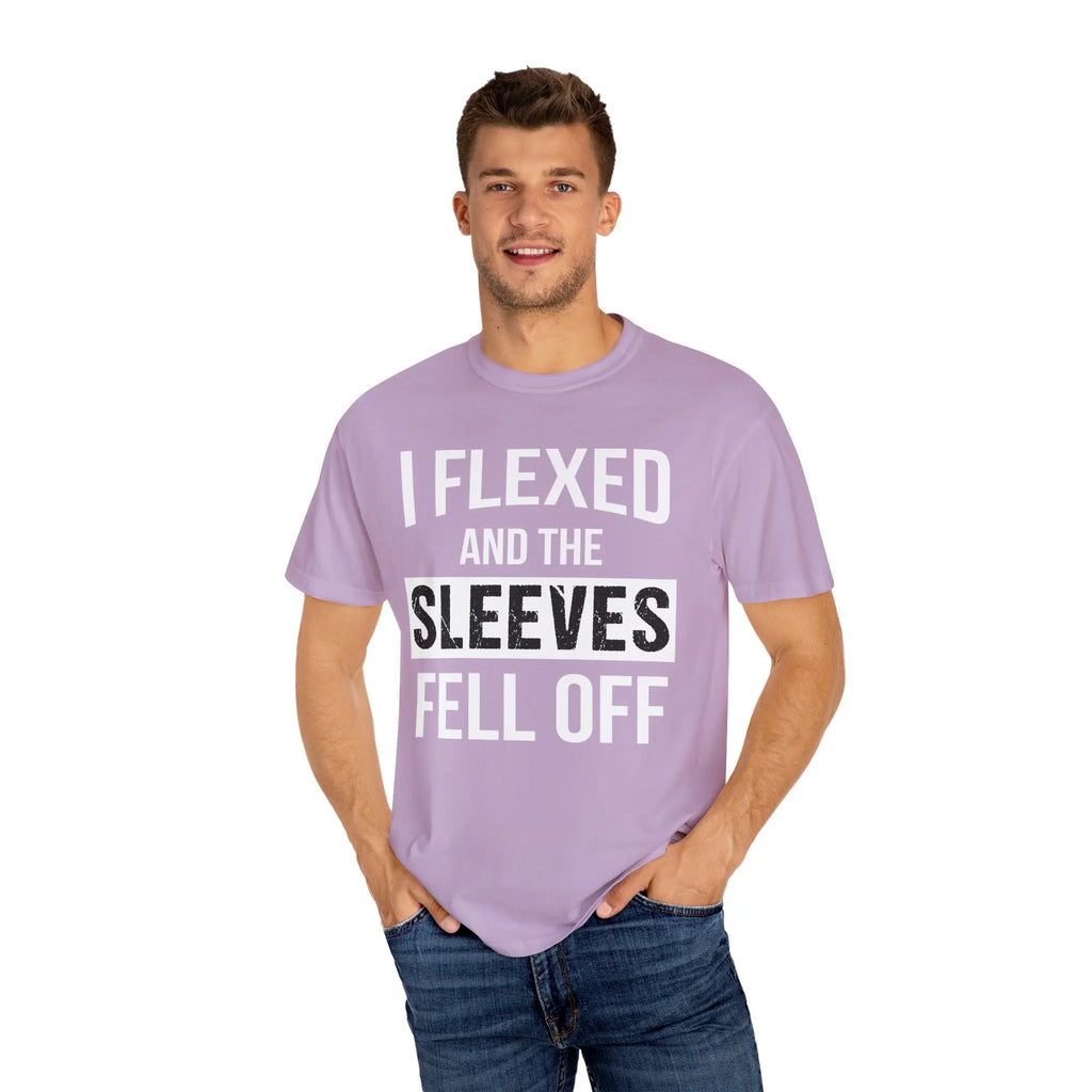 I Flexed Sleeves Statement T-Shirt - Premium Gym Humor Tee Printify
