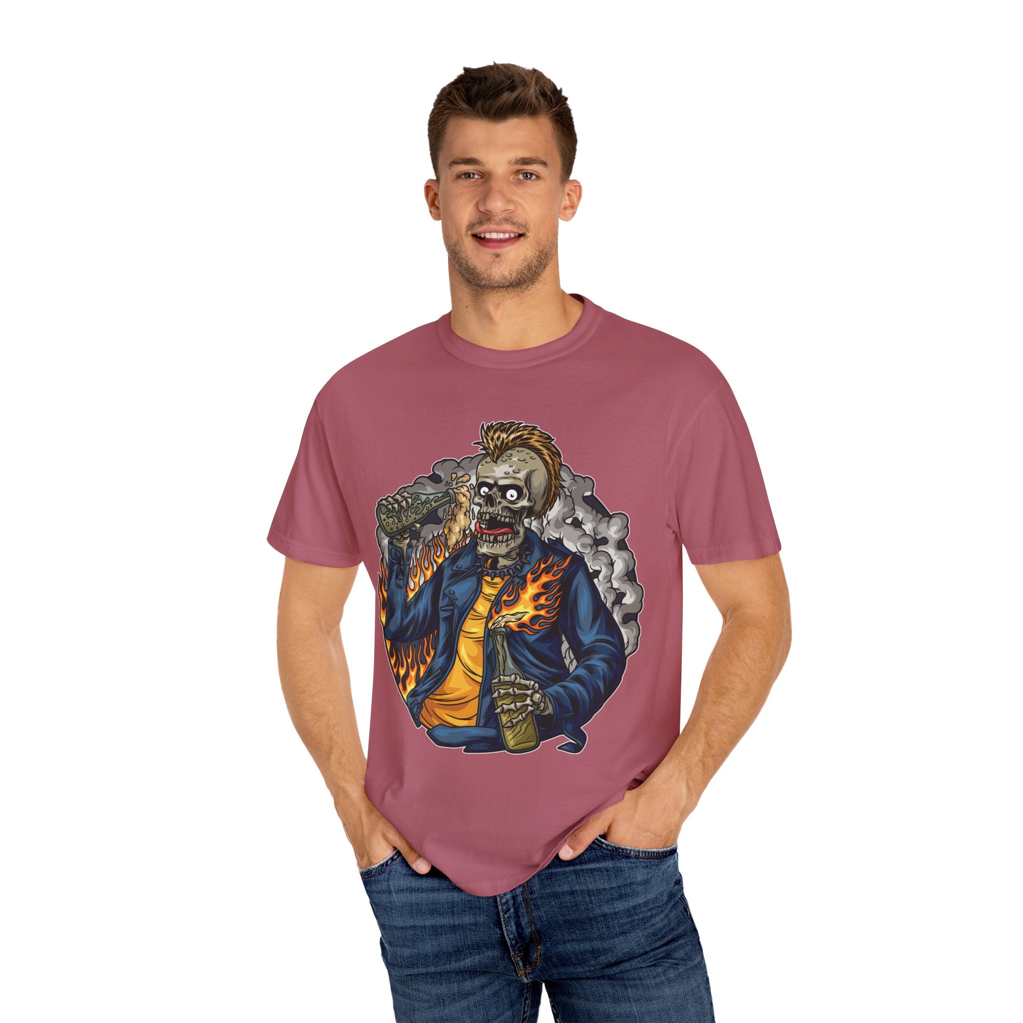 Punk Skull Shirt – Mohawk Skeleton Graphic Tee, Edgy Punk Rocker - Sinful Threads
