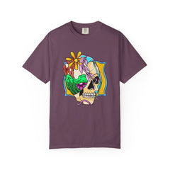 Floral Skull Shirt - Gothic Botanical Tee - Surreal Art