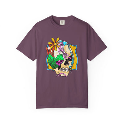 Floral Skull Shirt - Gothic Botanical Tee - Surreal Art - Sinful Threads