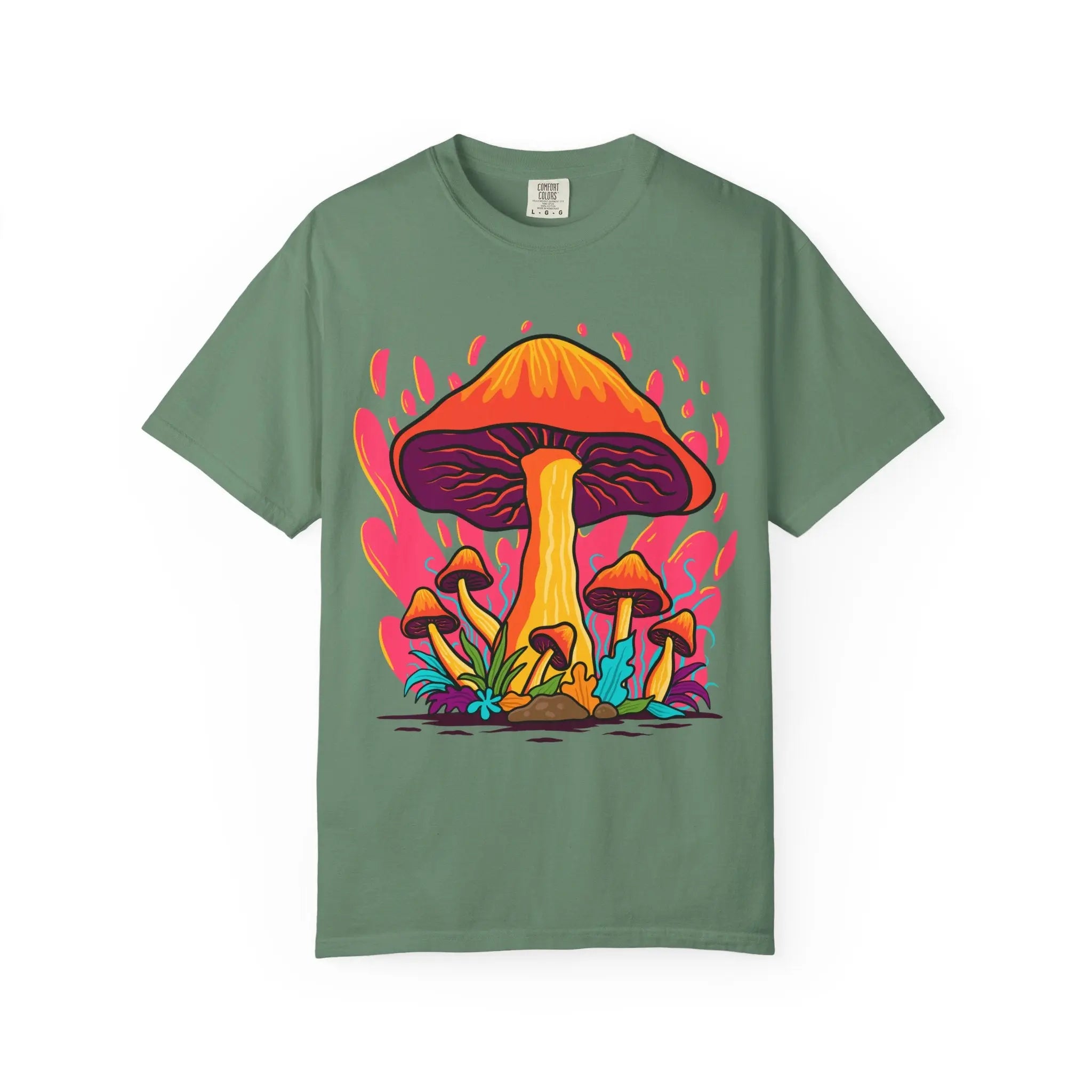 Groovy Mushroom Tee - Colorful Forest Fungi Art Gift - Sinful Threads