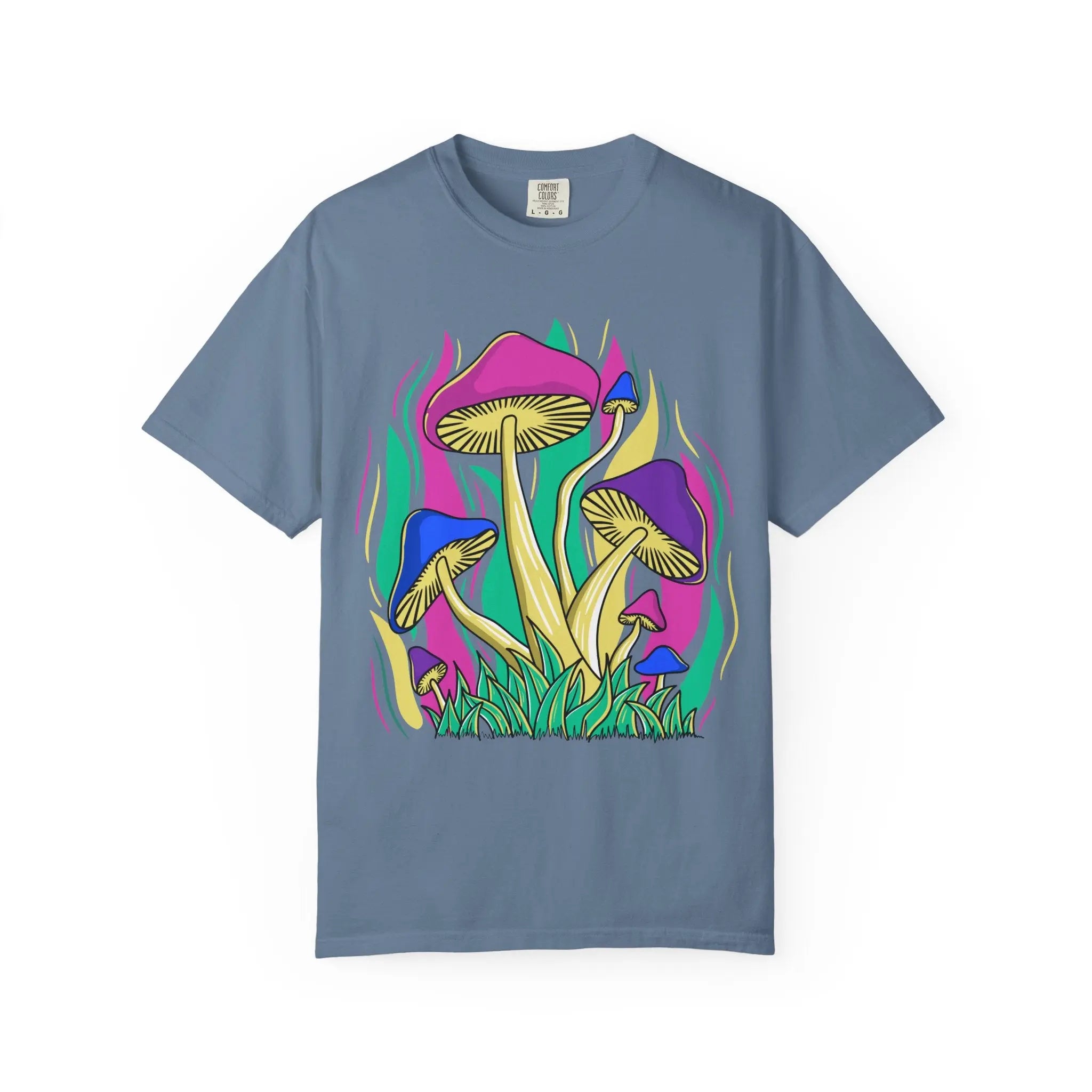 Psychedelic Mushroom Tee - Funky Art Cottagecore - Sinful Threads