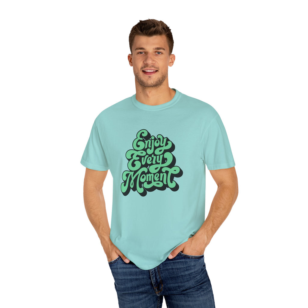 Groovy Graphic Tee - Enjoy Every Moment - Positive Vibe Gift - Sinful Threads