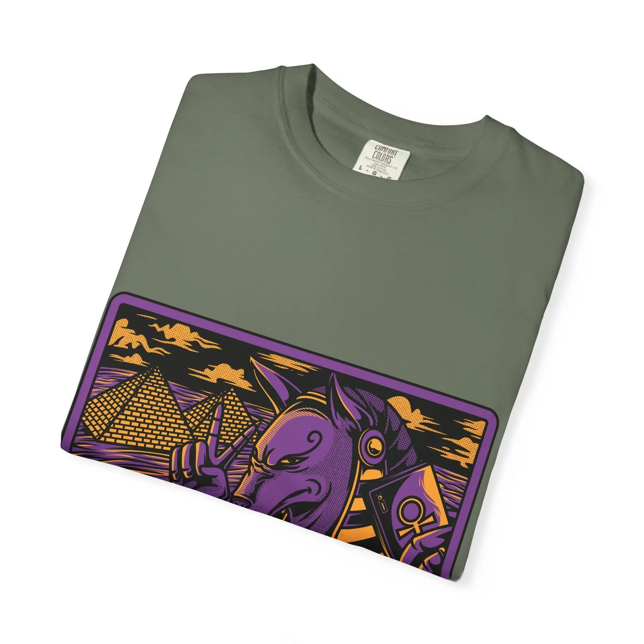 Anubis With Egyptian Pyramids and Timeless Graphic T-Shirt - Sinful Threads