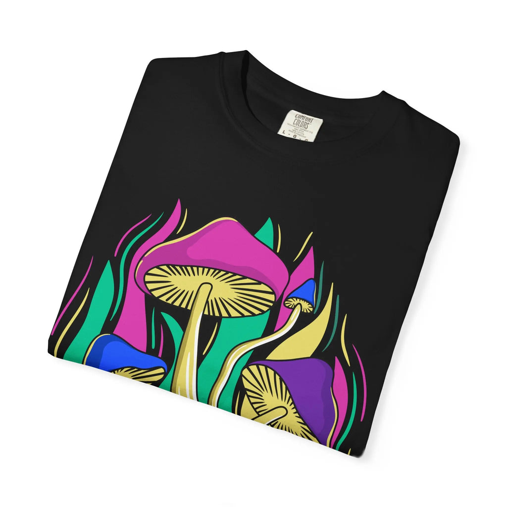 Psychedelic Mushroom Tee - Funky Art Cottagecore - Sinful Threads