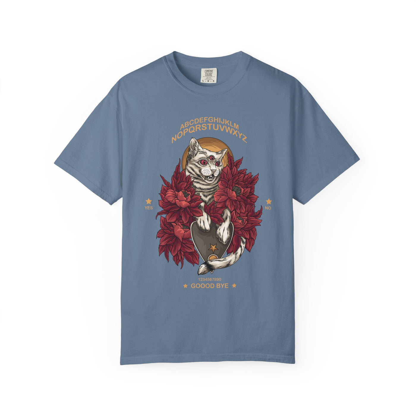 Three-Eyed Cat Tee - Witchy Ouija Vibes - Occult Shirt - Sinful Threads