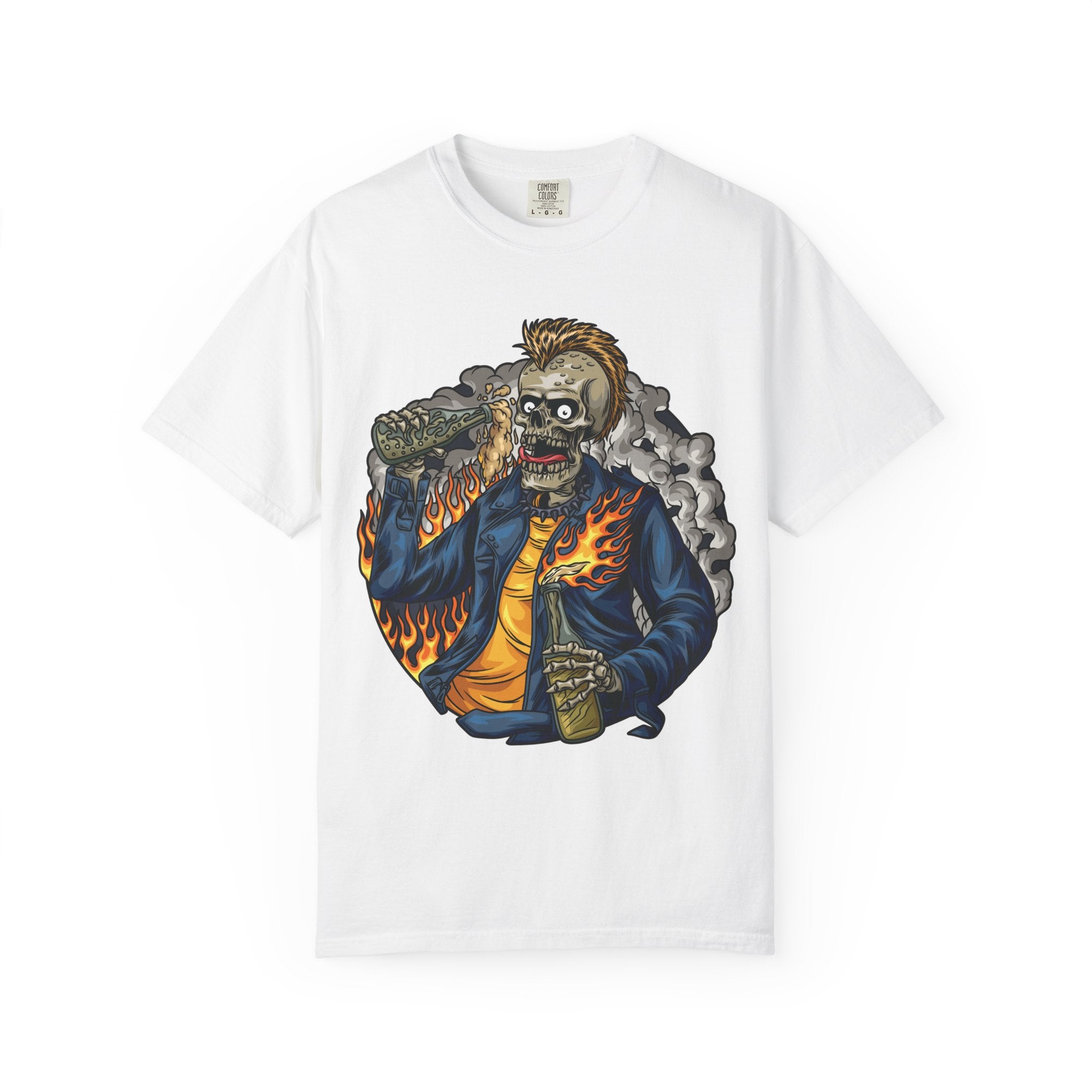 Punk Skull Shirt – Mohawk Skeleton Graphic Tee, Edgy Punk Rocker - Sinful Threads