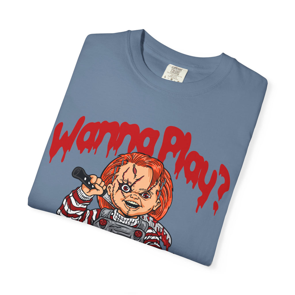 Chucky Doll Shirt - Wanna Play Horror Tee for Movie Fans - Sinful Threads