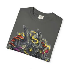 Gothic Mushroom Tee - Horned Skull Deathcore Shirt Gift