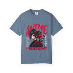 Oni Mask Anime Tee - Katana Demon Girl - Japanese Gift