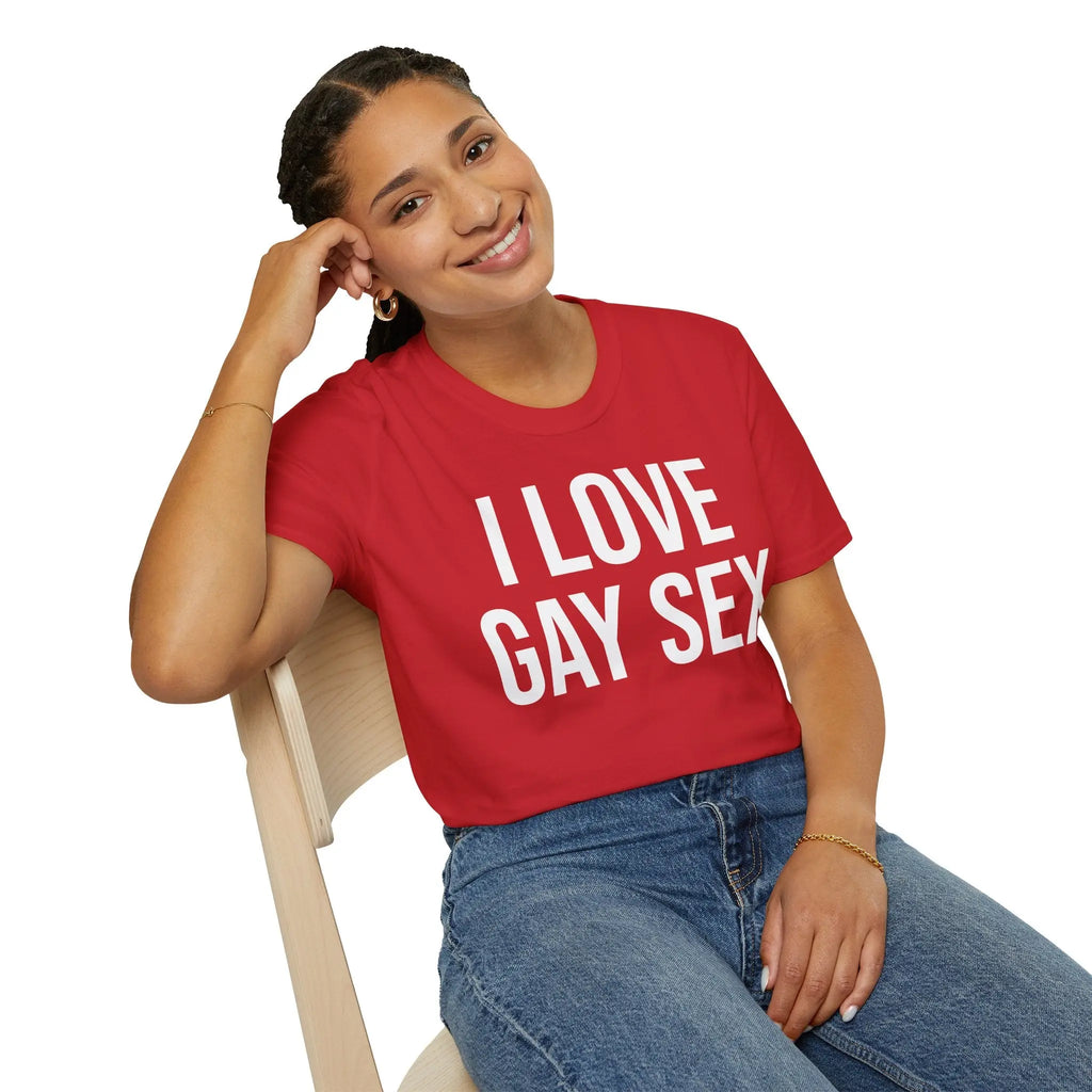 Funny Sex Positive Gay Shirt for Unapologetic Pride Printify
