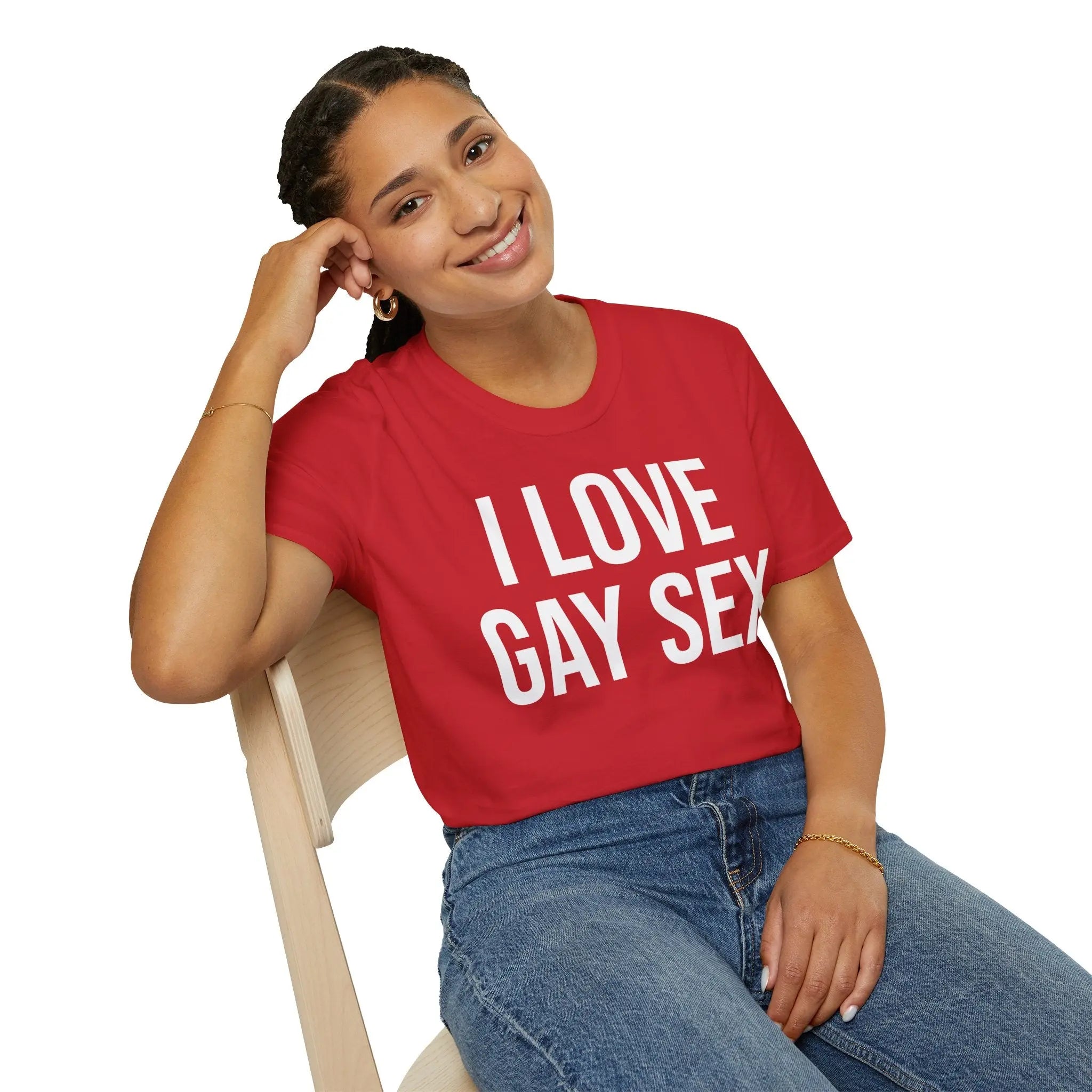 Funny Sex Positive Gay Shirt for Unapologetic Pride Printify