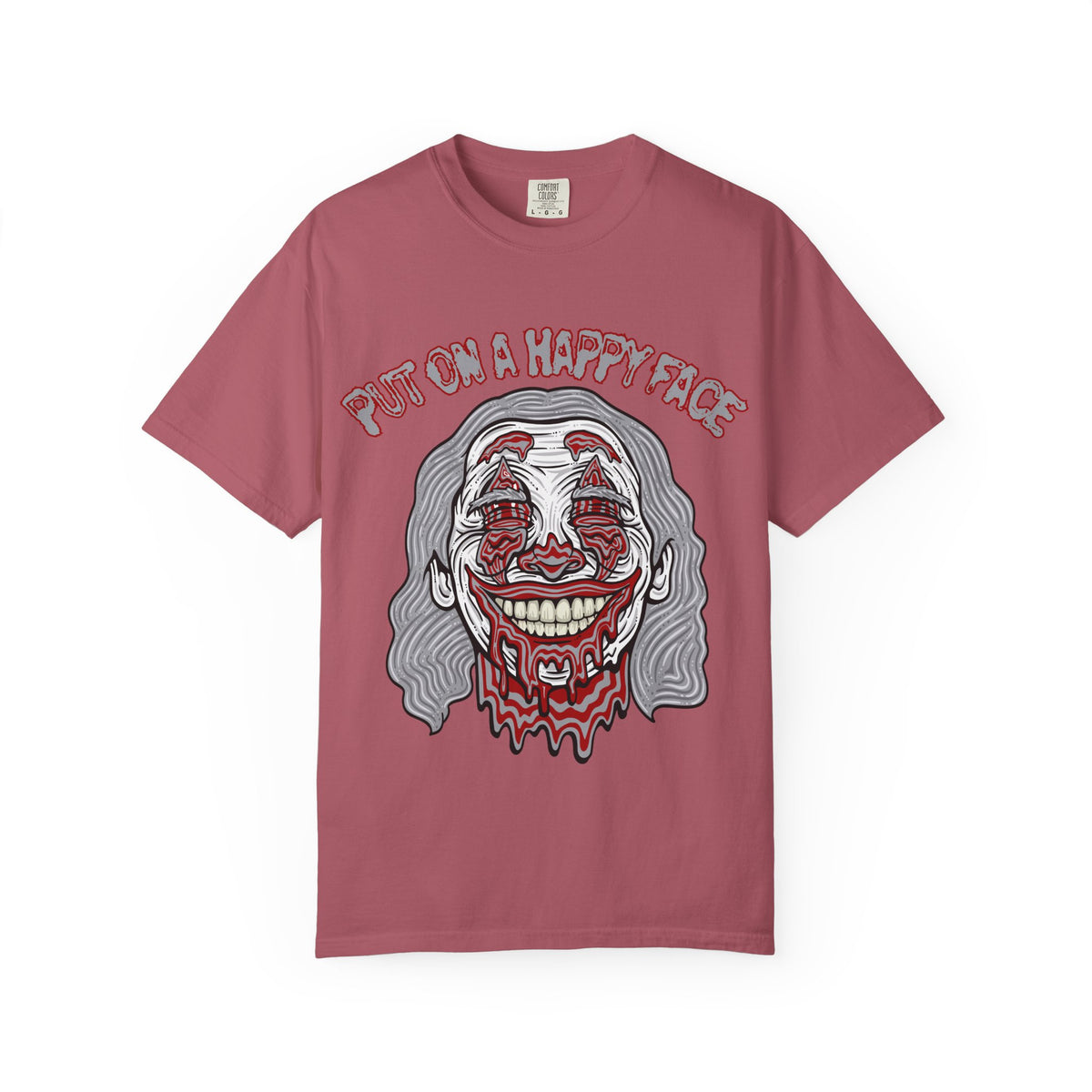 Trippy Clown Shirt - Put On Happy Face Psychedelic Tee Fun