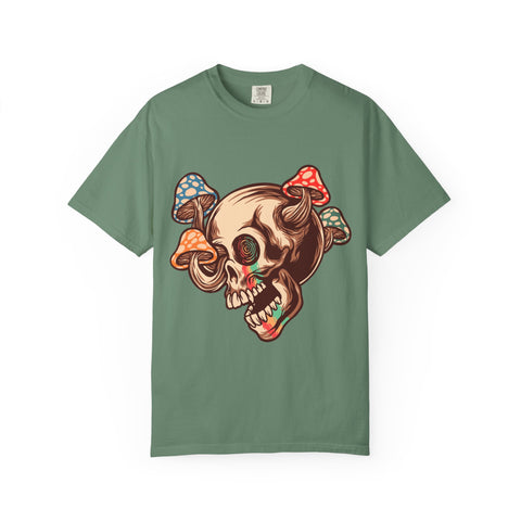 Skull Mushroom Tee - Trippy Psychedelic Graphic Gift